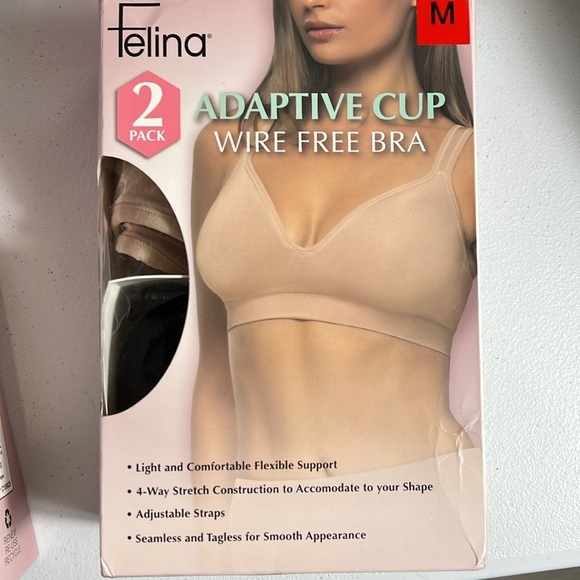 Felina Women's Adaptive Cup Wire Free Bra, 2-pack - Picture 7 of 8